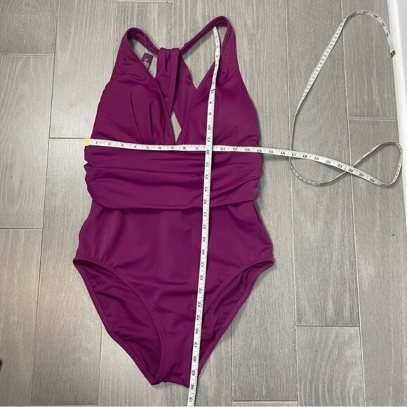 NWT Adore Me Monroe Contour Plus Magenta Purple One Piece Swimsuit Swim Suit 0X - Picture 8 of 8